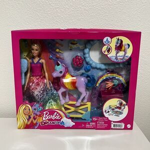 Barbie Dreamtopia Princess Doll and Unicorn Pet Playset 15+ Pieces Mattel GTG01